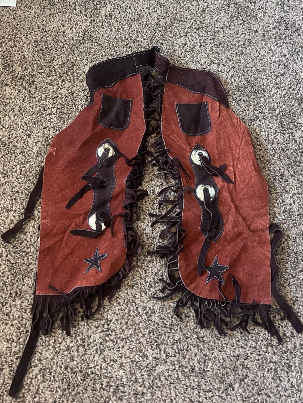 Kids Western Cowboy Costume Chaps - Brown